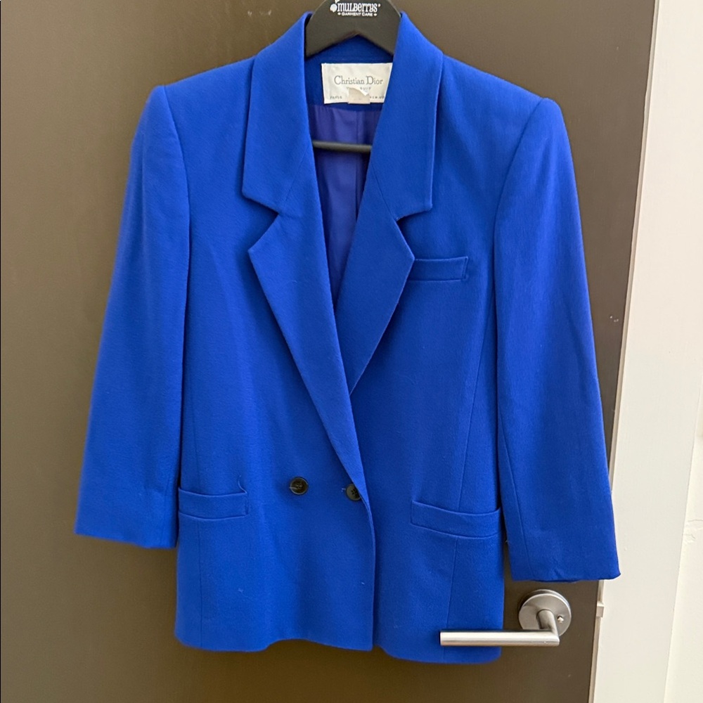 Dior Women's Vibrant Blue Suit Jacket